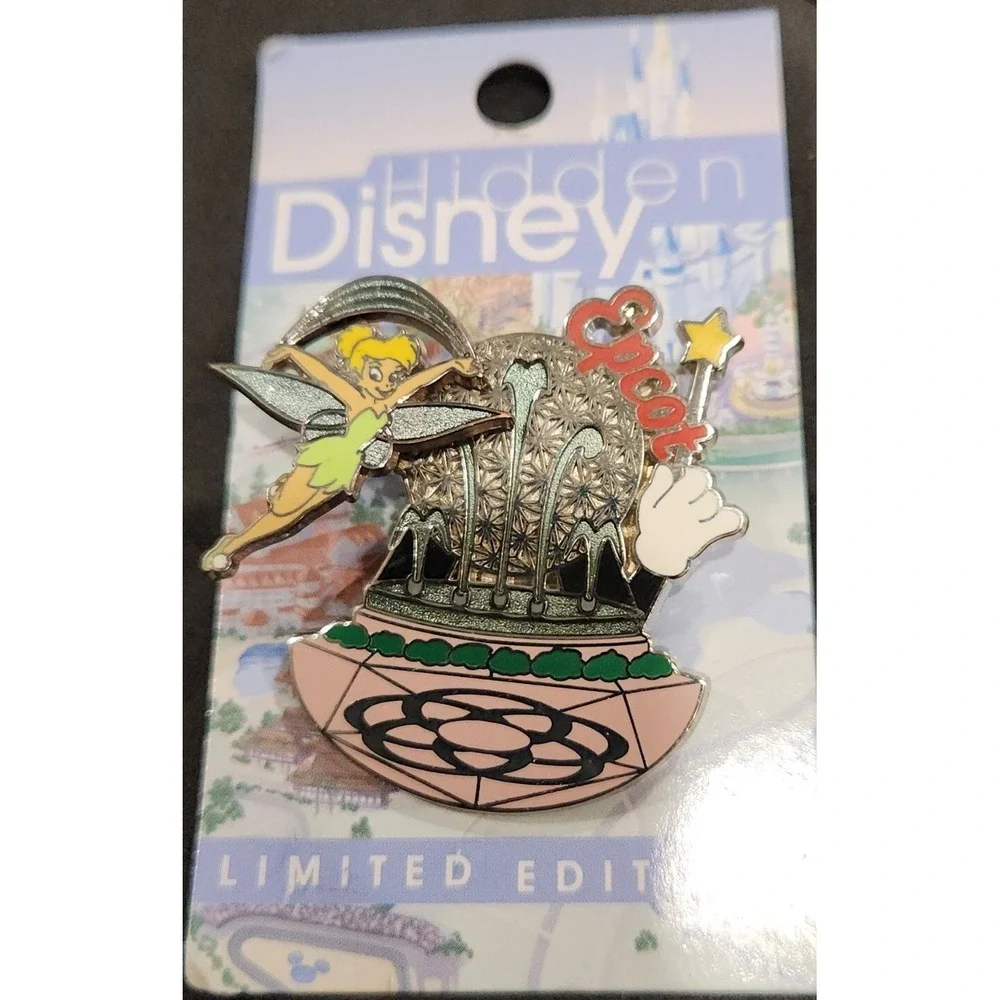 Disney‎ Trading Pin Tinker Bell Epcot Center Hidden LE 2500 Original Card 00001